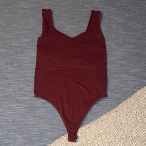 Elegant Burgundy Women's Bodysuit